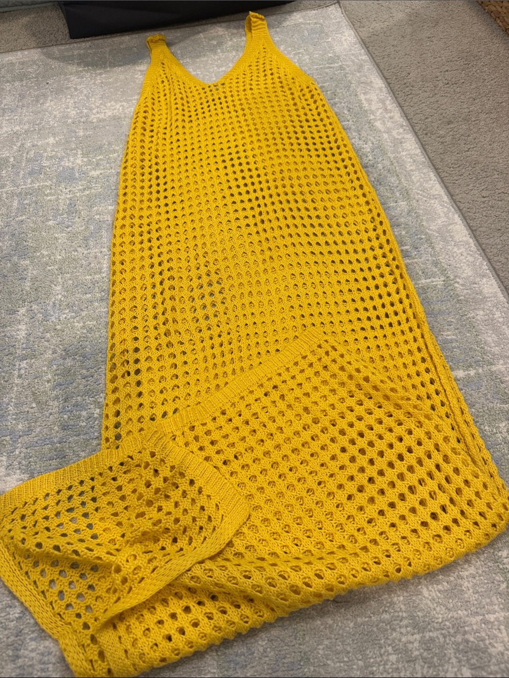 Yellow Crochet Cover Up - Women